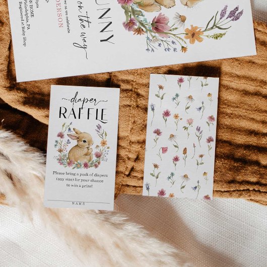Somebunny Baby Showdusche Windeln Raffle Cards Begleitkarte