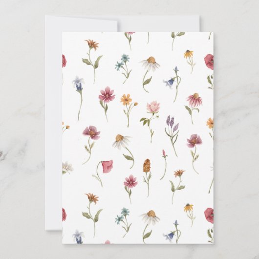 Somebunny Baby Shower Einladung Wildblume (Rückseite)