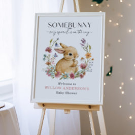 Somebunny Baby Shower Einladung Wildblume Poster