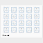 Somebunny Baby Shower Quadratischer Aufkleber (Blatt)
