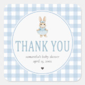Somebunny Baby Shower Quadratischer Aufkleber (Vorderseite)
