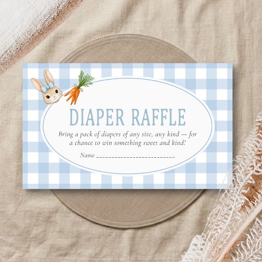 Somebunny Baby Shower Windel-Raffle Begleitkarte