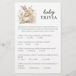 Somebunny Baby Showspiel: Baby Trivia
