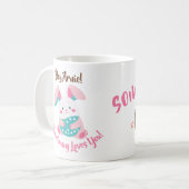 Somebunny braucht Kaffee Niedlich Ostern Geschenk Kaffeetasse (Vorderseite Links)