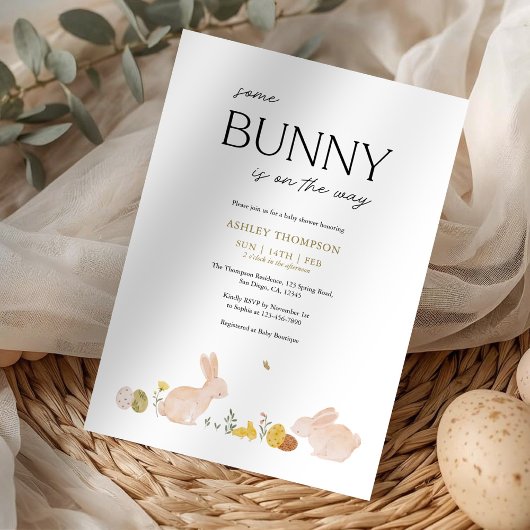 Somebunny Frühling Ostern Baby Shower Einladung