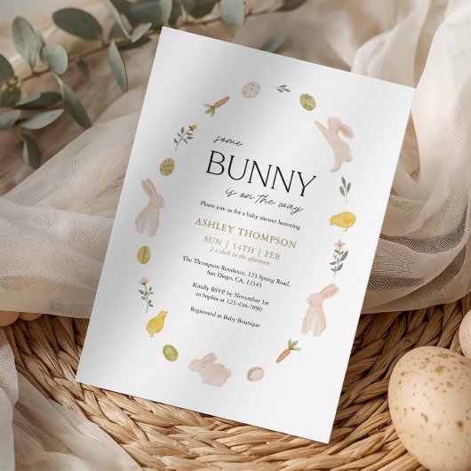 Somebunny Frühling Ostern Baby Shower Einladung