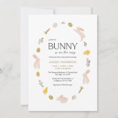 Somebunny Frühling Ostern Baby Shower Einladung (Vorderseite)