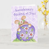 Somebunny - Grußkarte Karte (Gelbe Blume)