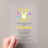 Somebunny Is Eggspecting Easter Baby Shower Acryleinladungen (Insitu (Handheld))