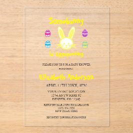 Somebunny Is Eggspecting Easter Baby Shower Acryleinladungen