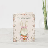 Somebunny is Turning One Birthday Thank You Card Einladung (Vorderseite)