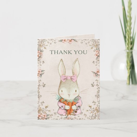 Somebunny is Turning One Birthday Thank You Card Einladung (Vorderseite)