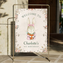 Somebunny is Turning One Birthday Welcome Sign