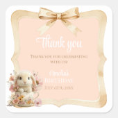 Somebunny is Turning One Favor Stickers (Vorderseite)