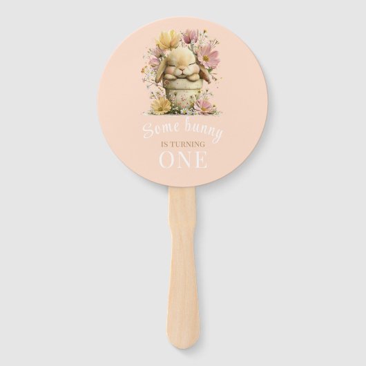 Somebunny is Turning One Handheld Party Fans Fächer (Vorderseite)