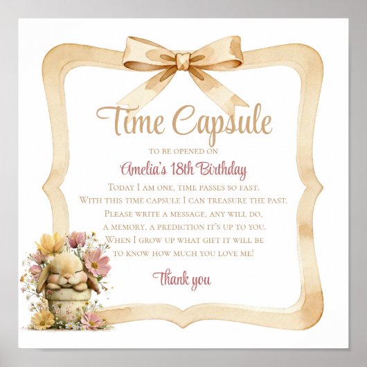 Somebunny is Turning One Milestone Poster (Vorne)