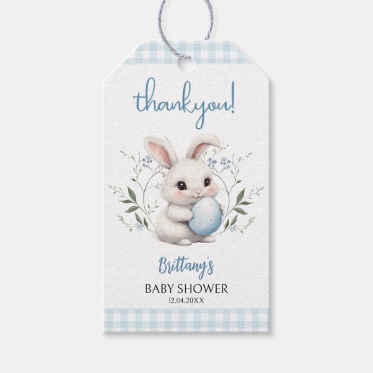 Somebunny ist auf dem Way Boy Easter Baby Shower Geschenkanhänger (Vorderseite)