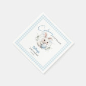 Somebunny ist auf dem Way Boy Easter Baby Shower Serviette (Ecke)