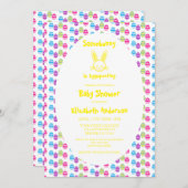 Somebunny ist dabei, eine OsterBaby-Dusche zu sehe Einladung (Vorne/Hinten)