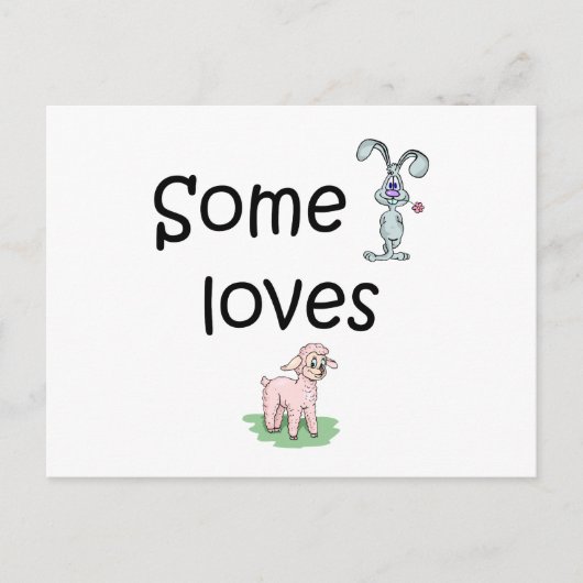 Somebunny Liebe Ewe (Bilder) Postkarte (Vorderseite)