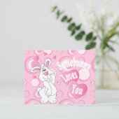 Somebunny Liebe You Bunny Postkarte (Stehend Vorderseite)