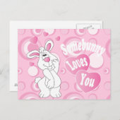 Somebunny Liebe You Bunny Postkarte (Vorne/Hinten)