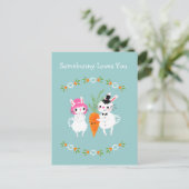 Somebunny Liebe You Postkarte (Stehend Vorderseite)