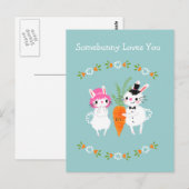 Somebunny Liebe You Postkarte (Vorne/Hinten)