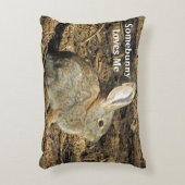 Somebunny Lieben Me Niedlich Brown Bunny Foto Natu Dekokissen (Vorderseite(Vertikal))
