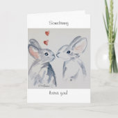 Somebunny Lieben Sie Feiertagskarte (Vorderseite)