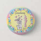 Somebunny Lieben Sie Osterhase Button (Vorderseite)