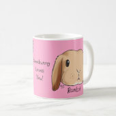 Somebunny Lieben Sie Tassen-Rosa Kaffeetasse (VorderseiteRechts)