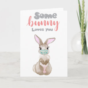 Somebunny Liebt Dich Bunny Quarantäne Gesichtsmask Karte