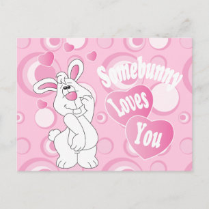 Somebunny Liebt Dich Häschen Postkarte