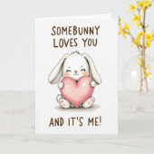Somebunny liebt dich Karte (Gelbe Blume)