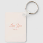 Somebunny Loves You Cute Bunny on Soft Blush Schlüsselanhänger (Rückseite)