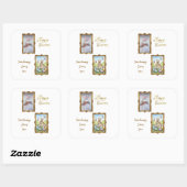 Somebunny Loves You Photo Frame Easter Quadratischer Aufkleber (Blatt)