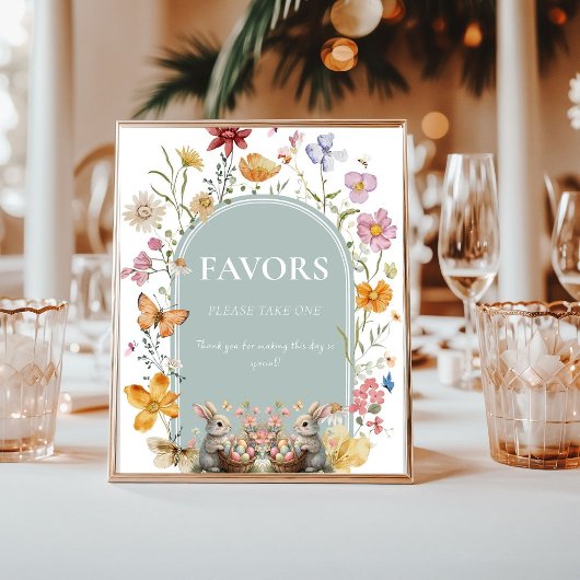 someBunny Oaster Wildblume Baby Dusche Empfang Poster