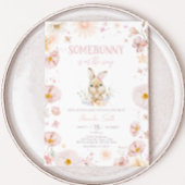 Somebunny Rabbit Baby Dusche Einladung