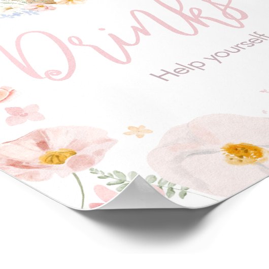 Somebunny Rabbit Baby Shower Drinks Poster (Ecke)