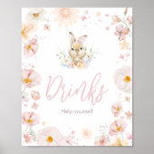 Somebunny Rabbit Baby Shower Drinks Poster (Vorne)