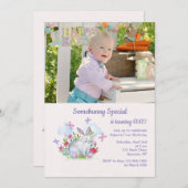 Somebunny Special Foto Osterfeier Einladung (Vorne/Hinten)