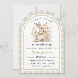 Somebunny Special Gingham Spring Baby Dusche Einladung
