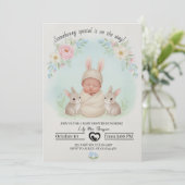 Somebunny Special Is on the Way – Baby Shower Einladung (Stehend Vorderseite)