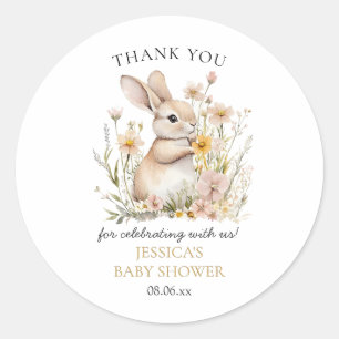 Somebunny Special Wildblumen Frühjahrsdusche Runder Aufkleber