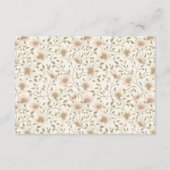 Somebunny Spring Floral Elegante Baby Dusche Hinweiskarte (Rückseite)