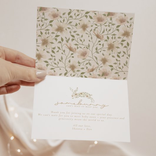 Somebunny Spring Oaster Floral Baby Dusche Dankeskarte