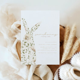 Somebunny Spring Oaster Floral Baby Dusche Einladung