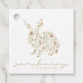 Somebunny Spring Oaster Floral Baby Dusche Geschenkanhänger (Vorderseite)