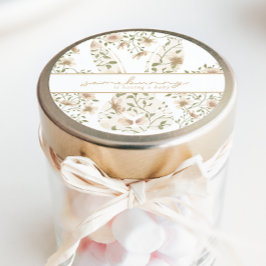 Somebunny Spring Oaster Floral Baby Dusche Runder Aufkleber